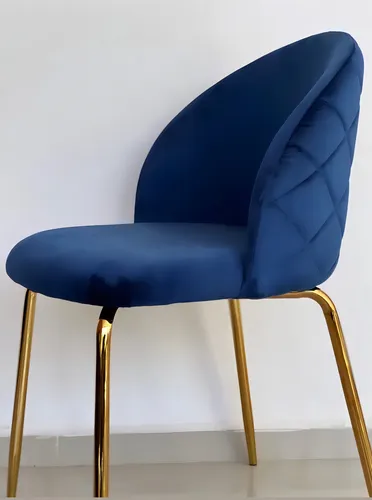 SILLA SITIAL TERCIOPELO GOLD - AZUL - 5