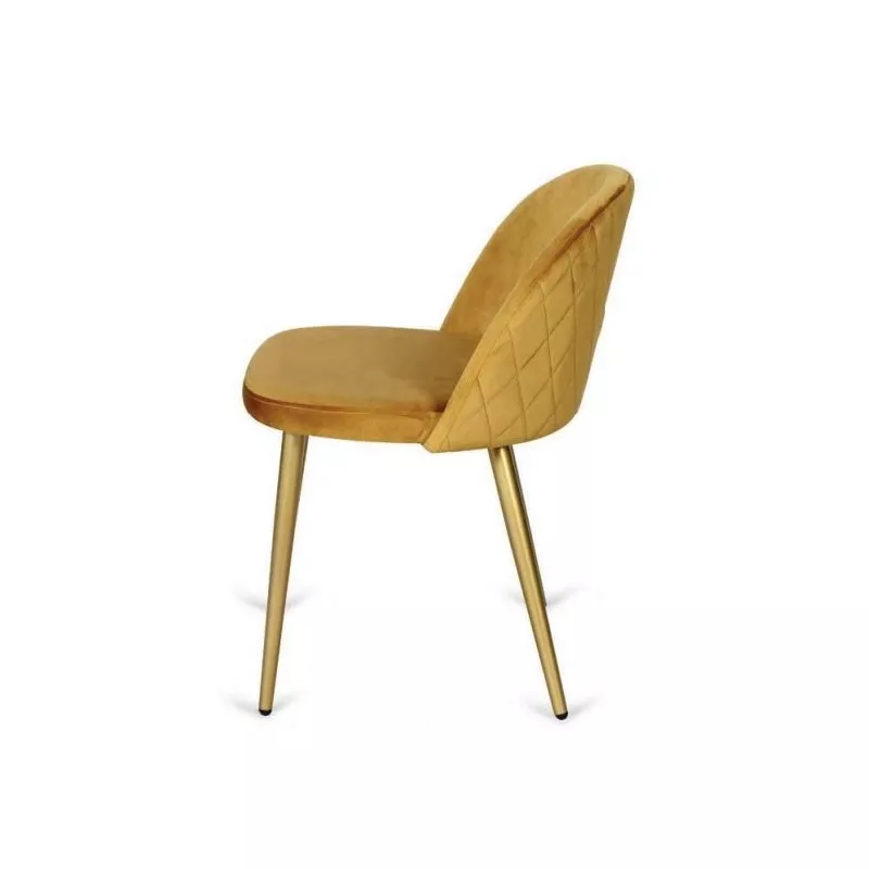 PACK 4 SILLA SITIAL TERCIOPELO GOLD - CAFE - 3