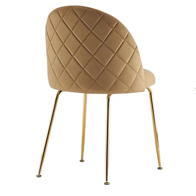 PACK 4 SILLA SITIAL TERCIOPELO GOLD - CAFE - 4