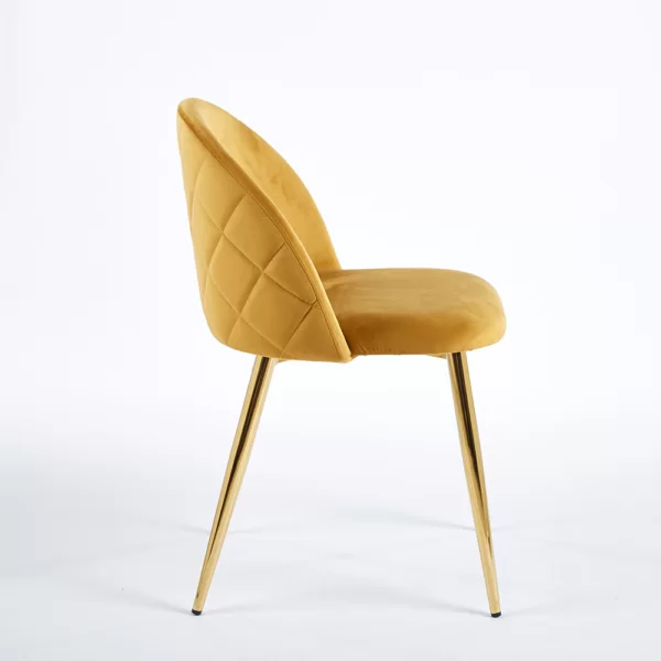 PACK 4 SILLA SITIAL TERCIOPELO GOLD - CAFE - 5