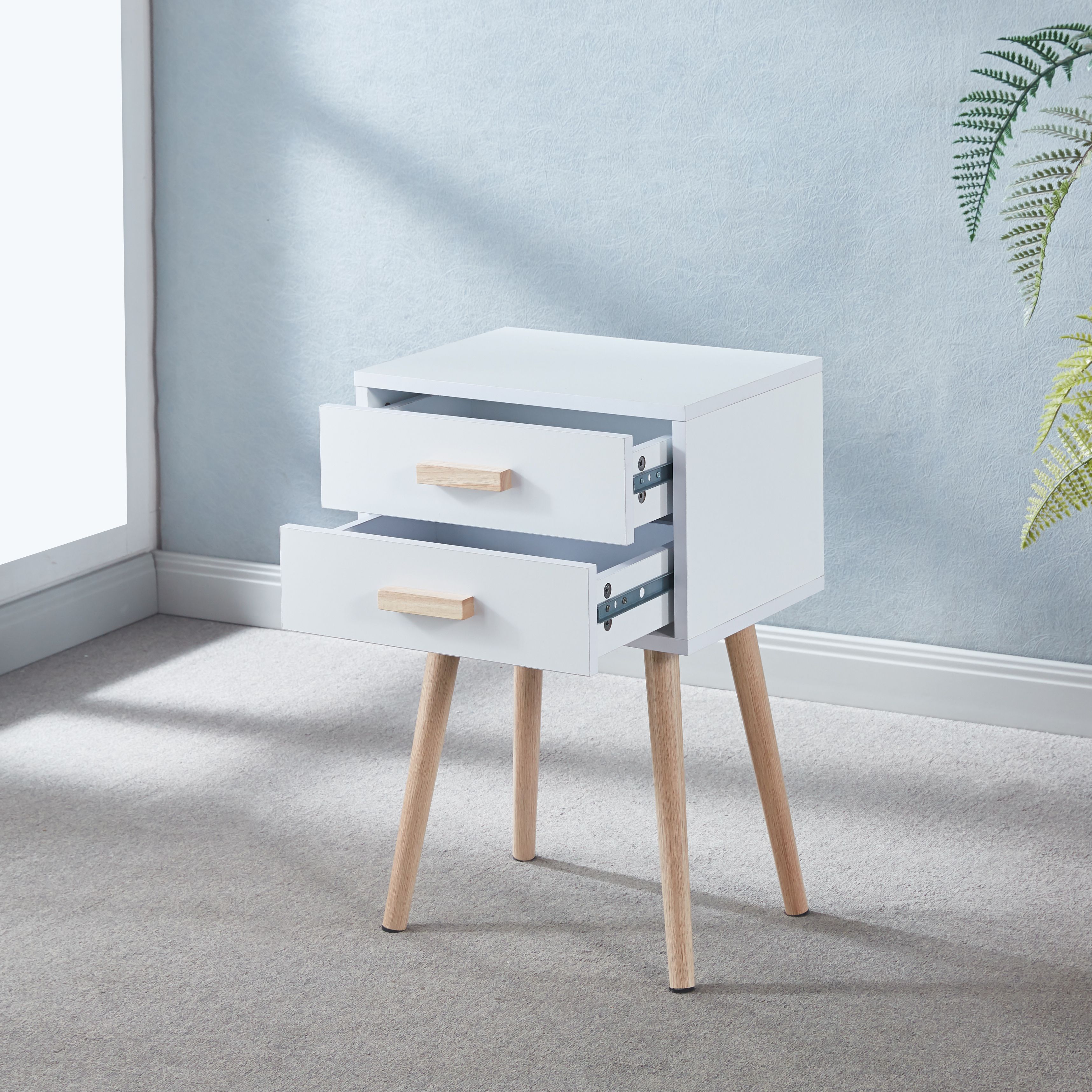 PACK 2 VELADORES O MESAS DE NOCHE EAMES TWIN BLANCO IDEAL PARA UTILIZAR COMO ORGANIZADOR - 3
