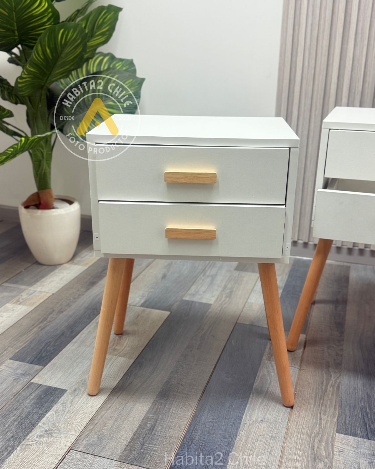 VELADORES O MESAS DE NOCHE EAMES TWIN BLANCO IDEAL PARA UTILIZAR COMO ORGANIZADOR - 2