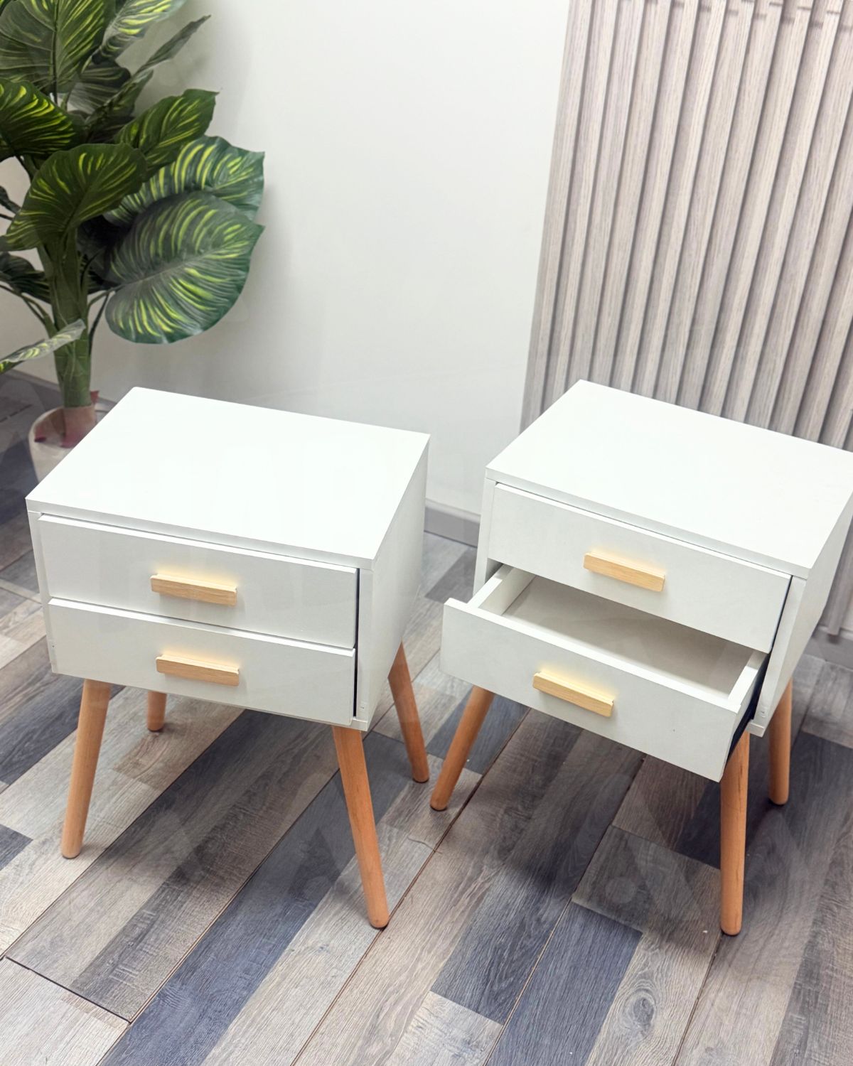 VELADORES O MESAS DE NOCHE EAMES TWIN BLANCO IDEAL PARA UTILIZAR COMO ORGANIZADOR - 4