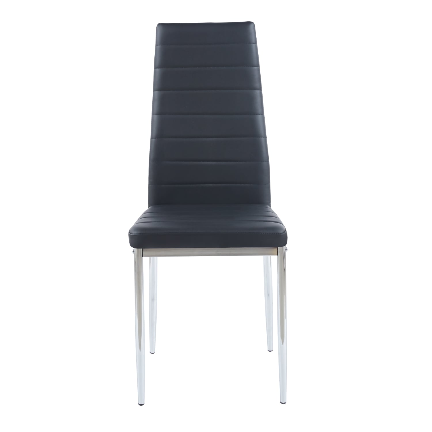PACK 4 SILLAS DE COMEDOR ASIENTO ACOLCHADO RESPALDO ALTO DINING - NEGRO - 3