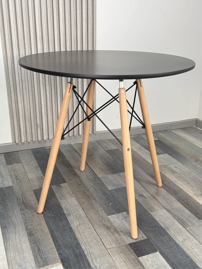 JUEGO DE COMEDOR SILLA URBAN MESA 100CM NEGRO DISEÑO EAMES NEGRO - 4 SILLAS NEGRO - 7