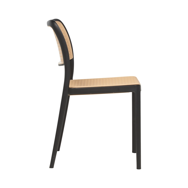JUEGO DE COMEDOR SILLA URBAN MESA 80CM NEGRO DISEÑO EAMES NEGRO - 4 SILLAS NEGRO - 4