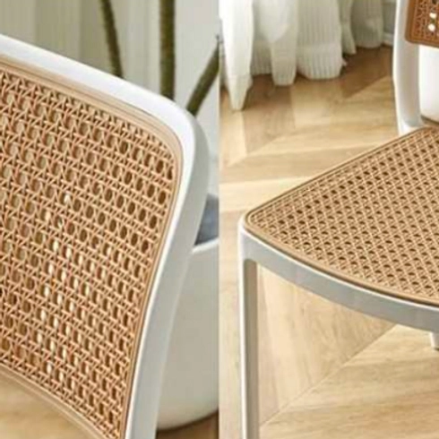JUEGO DE COMEDOR MESA EAMES 80CM BLANCO - 4 SILLAS URBAN BLANCA - 3