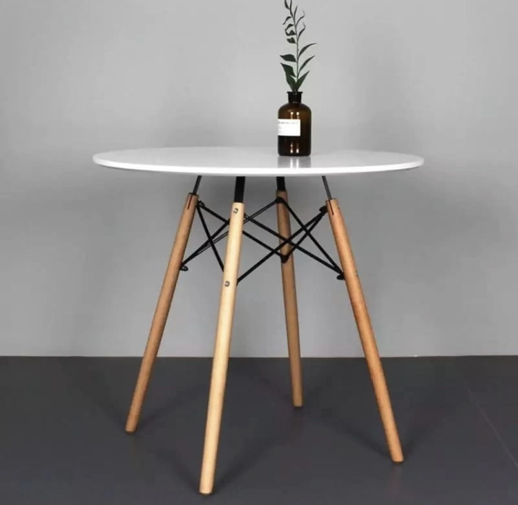JUEGO DE COMEDOR MESA EAMES 80CM BLANCO - 4 SILLAS URBAN BLANCA - 6