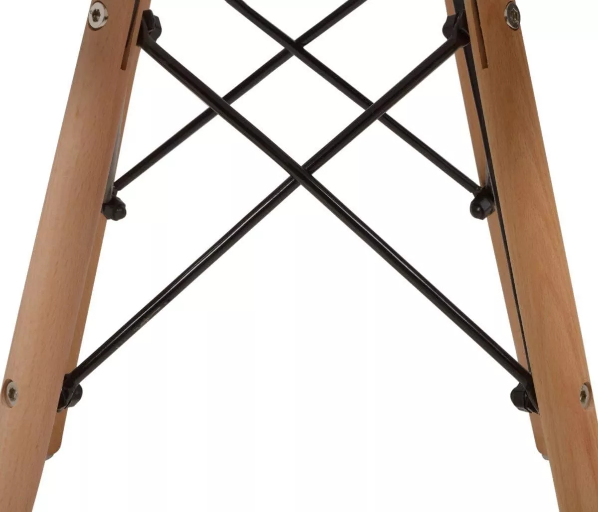 SET DE COMEDOR 4 PUESTOS MESA X 140CM SIMIL MADERA SILLA EAMES - GRIS - 2