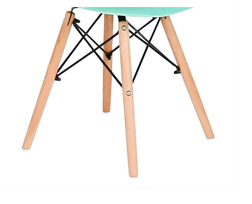 SET DE COMEDOR 4 PUESTOS MESA X 140CM SIMIL MADERA SILLA EAMES - MENTA - 4