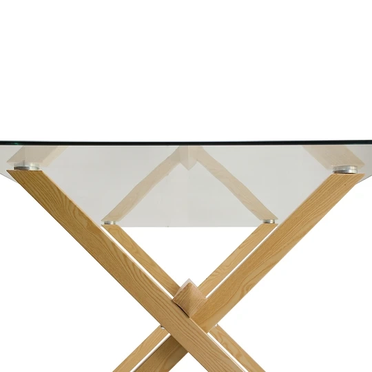 SET DE COMEDOR 6 PUESTOS MESA X 140CM SIMIL MADERA SILLA EAMES - GRIS - 2