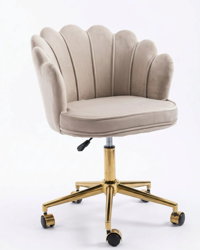 Silla Giratoria Ostra Escritorio Dorado - Gris - 1