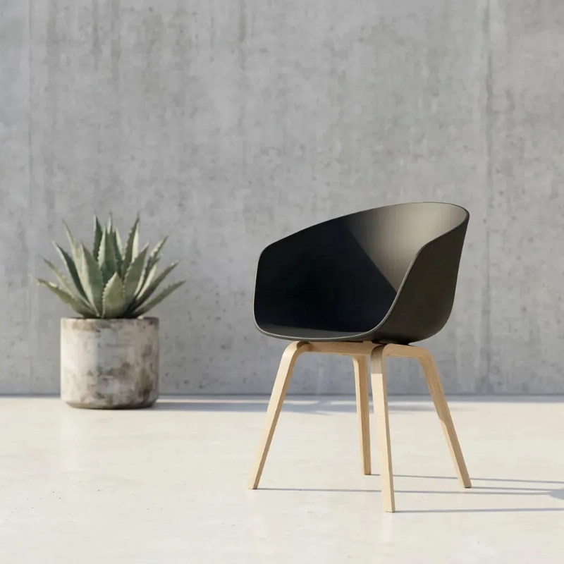 BUTACA SITIAL SERENITY PARA LIVING O TERRAZA POLIPROPILENO RESISTENTE - NEGRO - 6