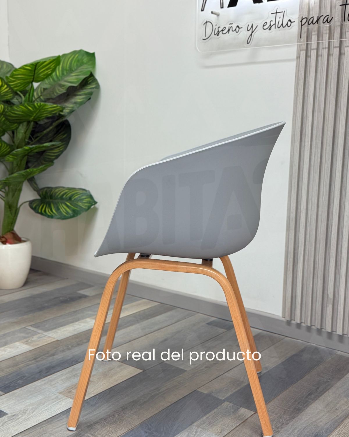 BUTACA SITIAL SERENITY PARA LIVING O TERRAZA POLIPROPILENO RESISTENTE - GRIS - 4