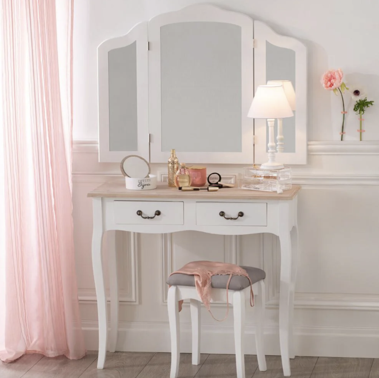 ARRIMO VINTAGE CLASICO EN COLOR BLANCO PARA COMODA O LIVING - 78X87X34 - 2
