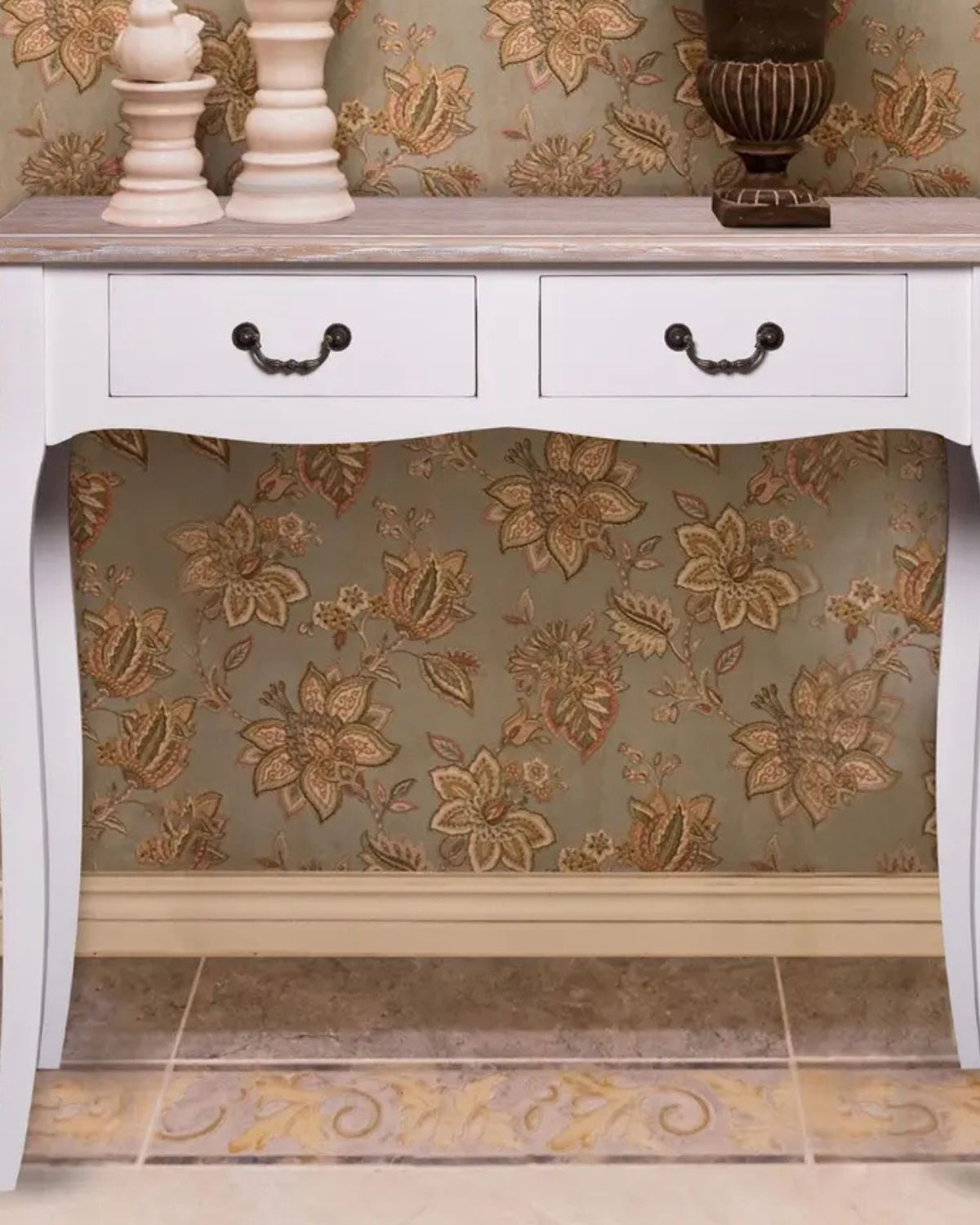 ARRIMO VINTAGE CLASICO EN COLOR BLANCO PARA COMODA O LIVING - 78X87X34 - 5
