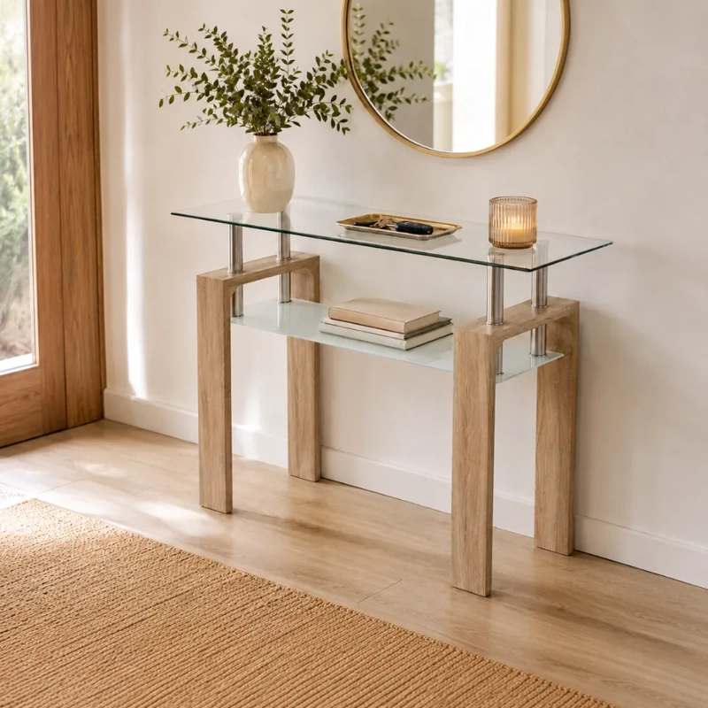 ARRIMO RECTANGULAR DE VIDRIO NATURAL - 1