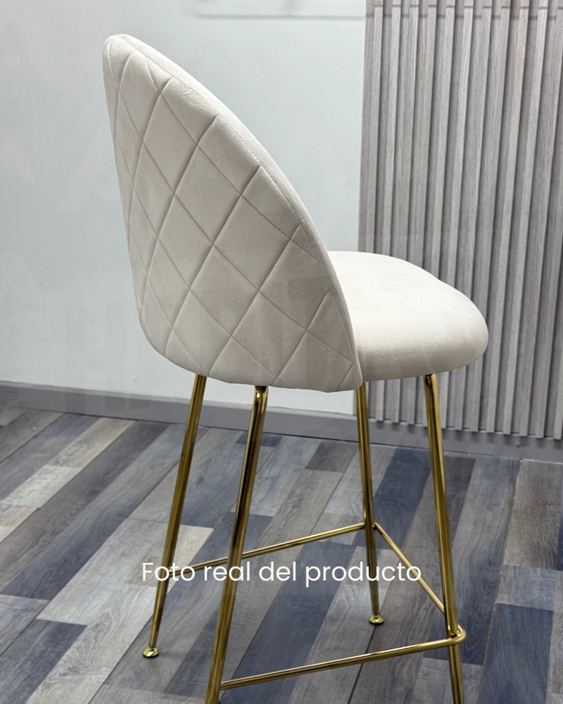 PACK 4 TABURETES DE BAR SILLAS 66 CM DELUXE - BEIGE - 3