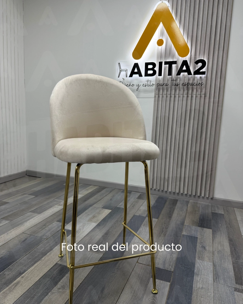 PACK 4 TABURETES DE BAR SILLAS 66 CM DELUXE - BEIGE - 4