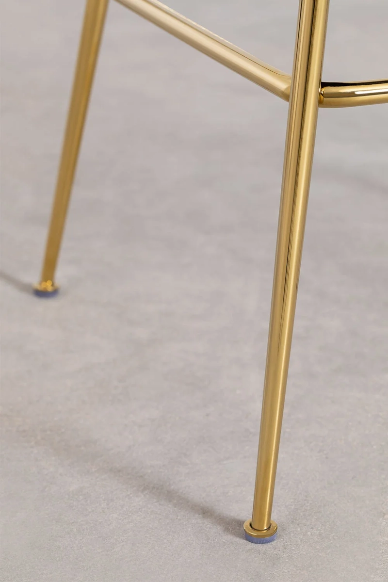 PACK 4 TABURETES DE BAR SILLAS 66 CM DELUXE - BEIGE - 6