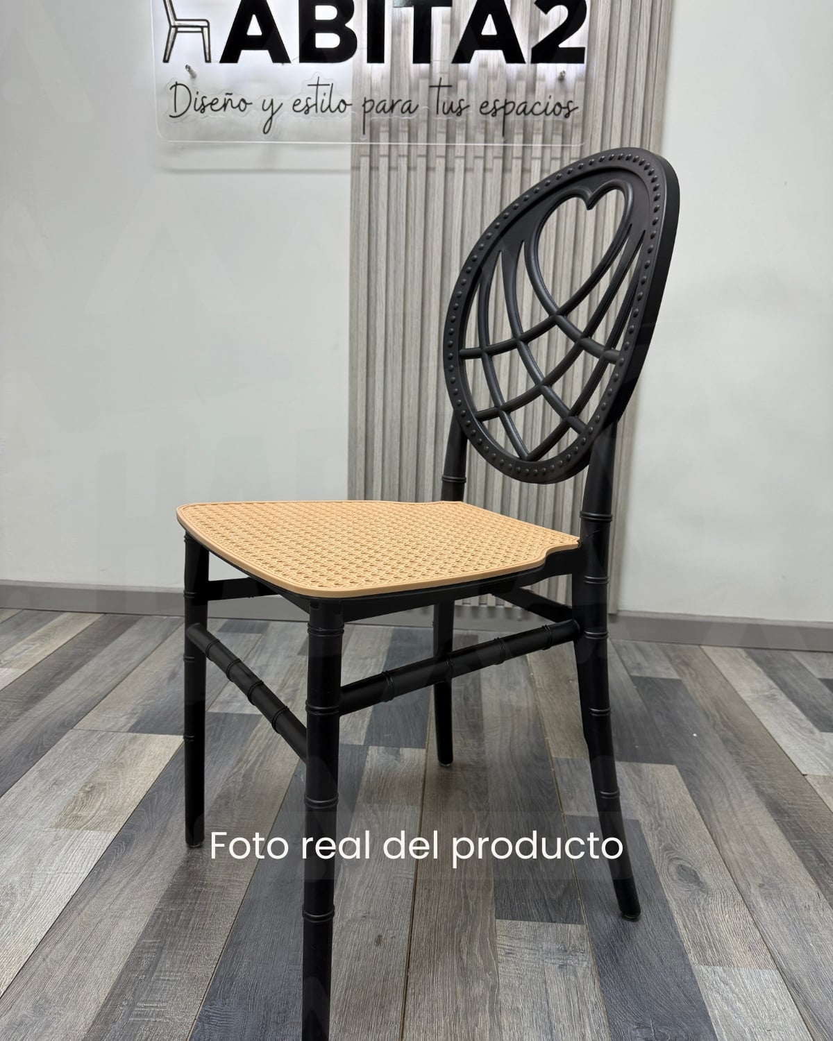 SILLA AMORE PARA TERRAZA O LIVING - NEGRO - 5