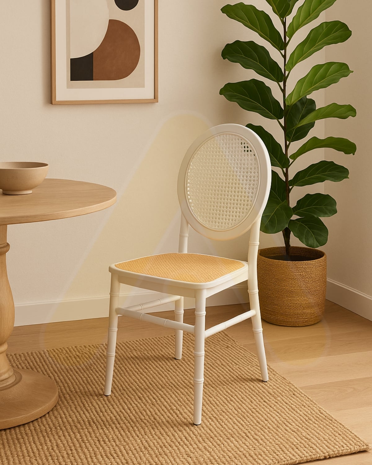 SET 2 SILLAS APILABLES MOODY PARA EXTERIOR O SALAS - BLANCO - 2