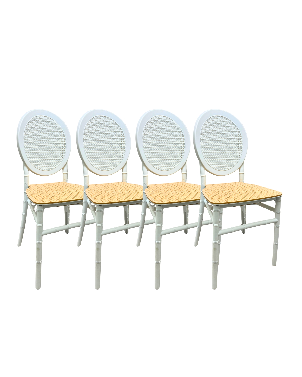 PACK 4 SILLAS MOODY PARA TERRAZA APILABLE O LIVING - BLANCO - 1