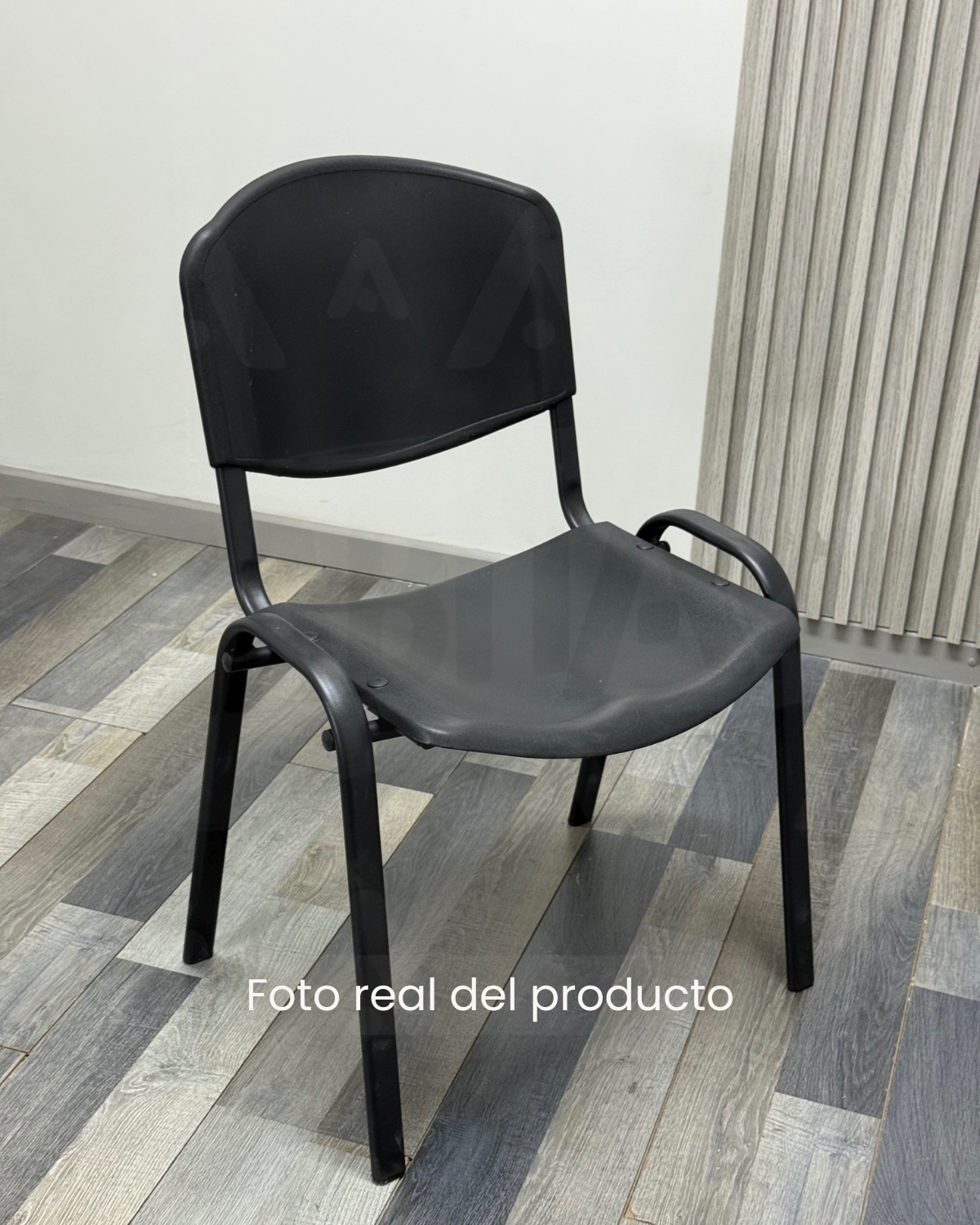 PACK 4 SILLAS PARA SALA DE ESPERA ISO MEETING PLASTICA - NEGRO - 3