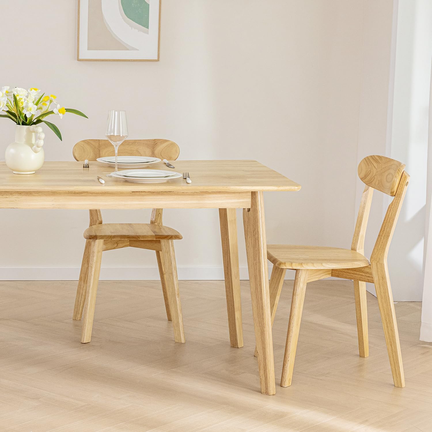 SILLA PARA COMEDOR PHILLIPE DE MADERA MACIZA - NATURAL - 3
