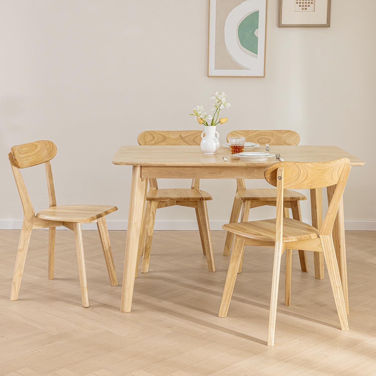 SILLA PARA COMEDOR PHILLIPE DE MADERA MACIZA - NATURAL - 6