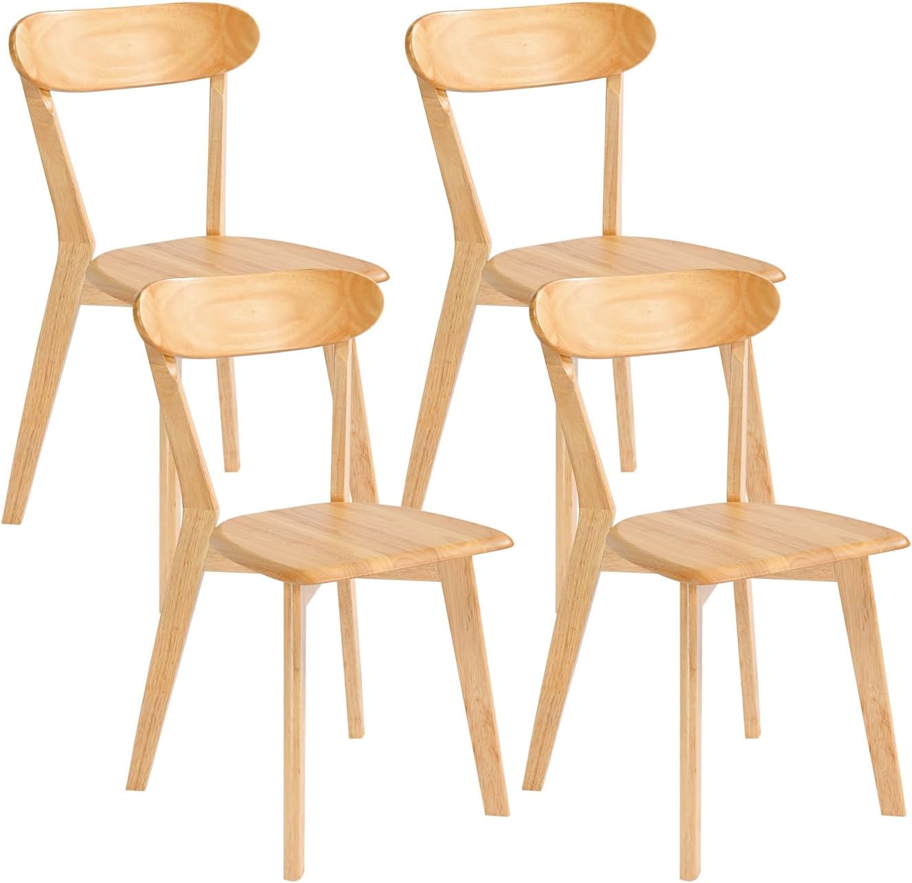 PACK 4 SILLAS PHILLIPE DE MADERA PARA COMEDOR - ARENA - 1