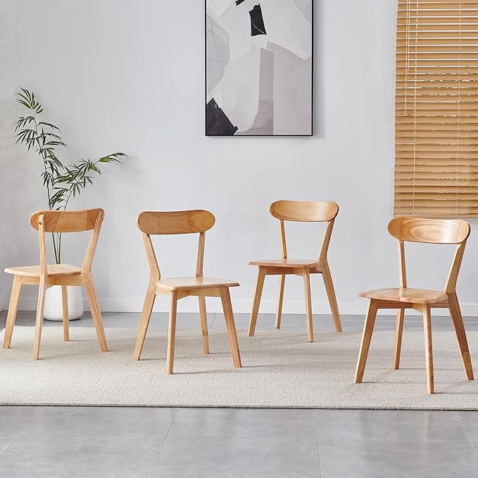PACK 4 SILLAS PHILLIPE DE MADERA PARA COMEDOR - ARENA - 2