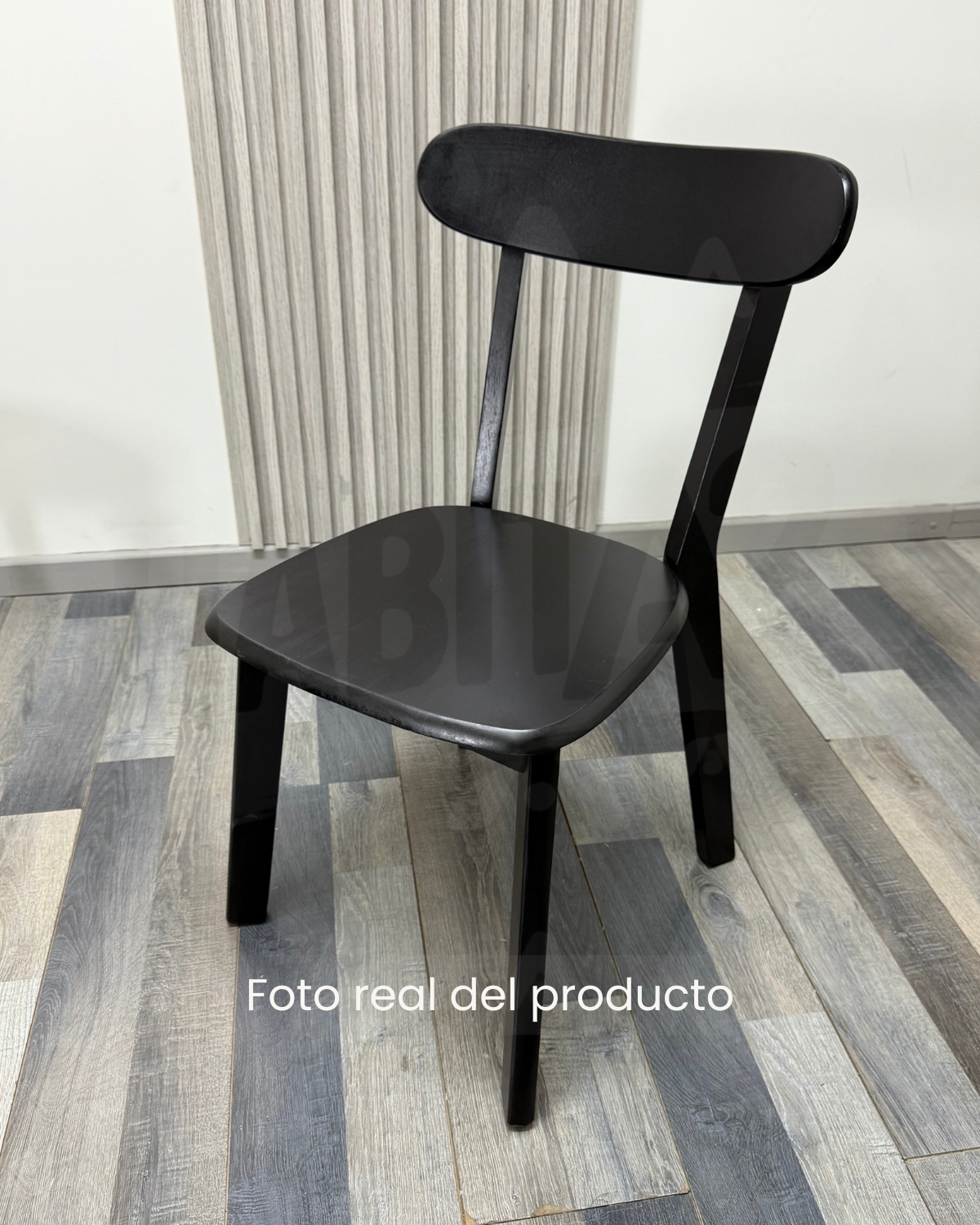 PACK 4 SILLAS PHILLIPE DE MADERA PARA COMEDOR - NEGRO - 3