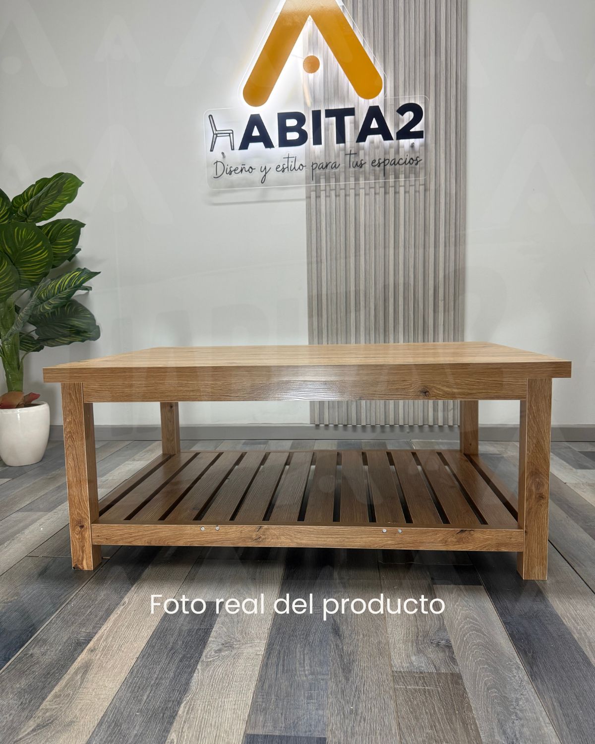 MESA DE CENTRO MODERNA JAPANDI CON REPISA 105X70 CM - 7