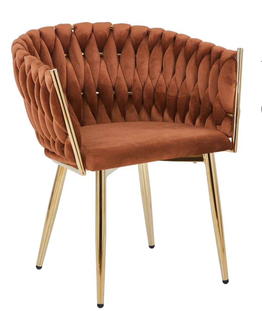 SILLA SITIAL ELEGANTE QUEEN TERCIOPELO - MARRON - 1