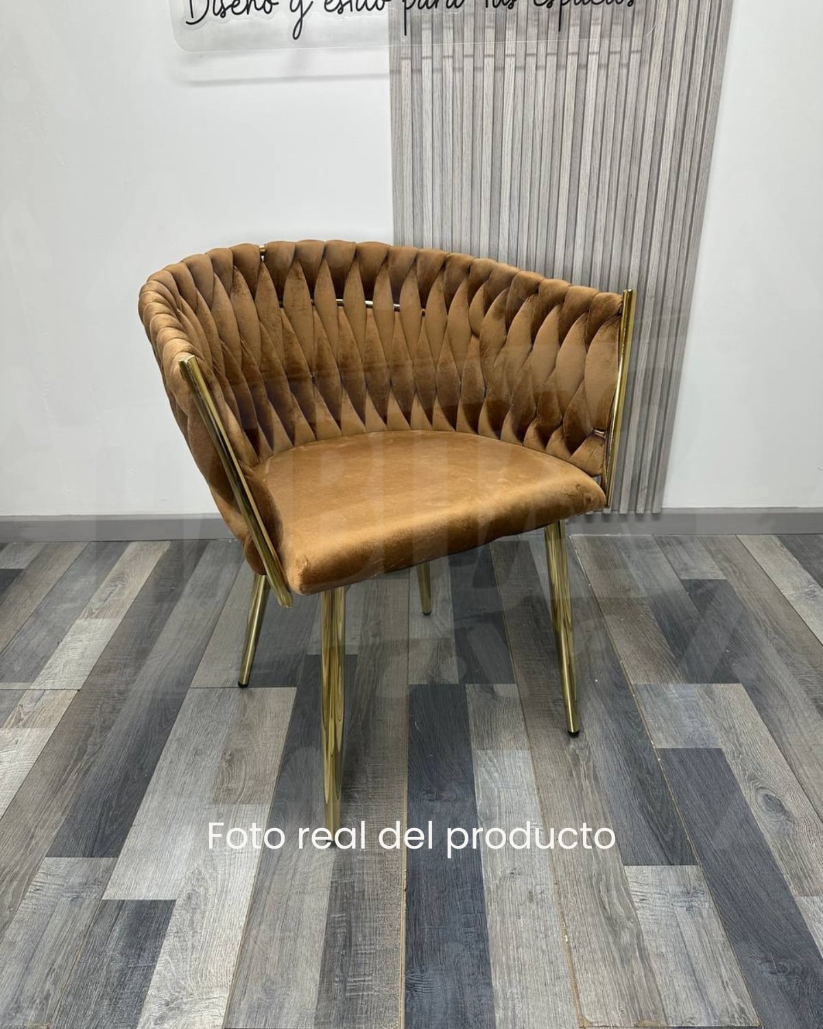 SILLA SITIAL ELEGANTE QUEEN TERCIOPELO - MARRON - 2