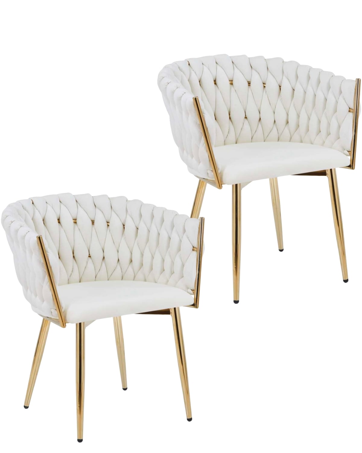 PACK 2 SILLAS SITIALES ELEGANTES QUEEN TERCIOPELO - CRUDO - 1