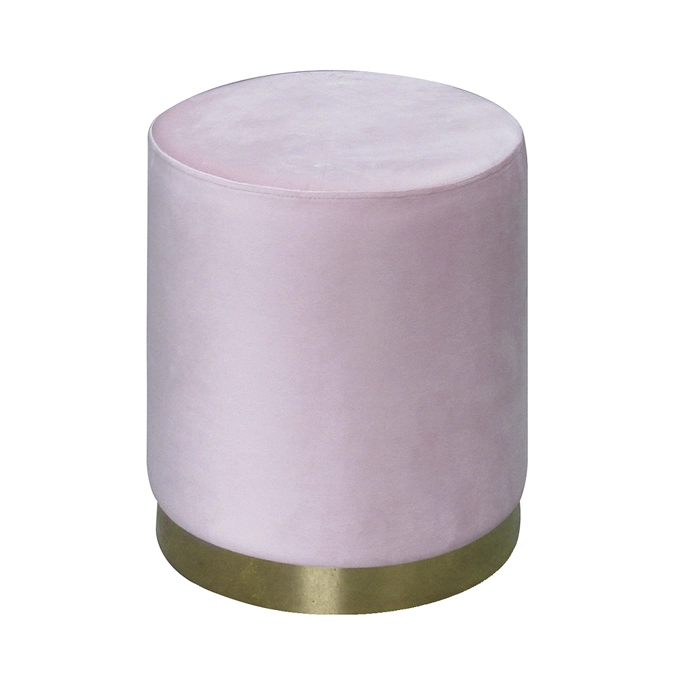 POUF OLIVIA DE TERCIOPELO PUFF PARA LIVING ELEGANTE - ROSA - 1