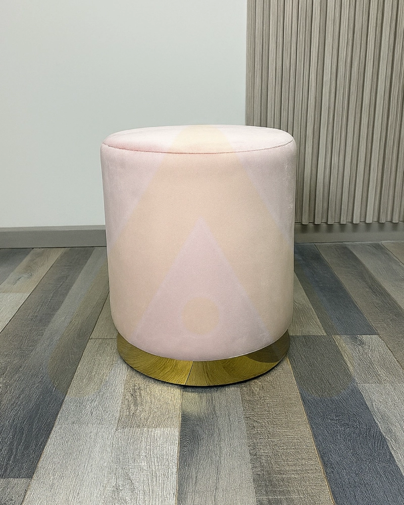 POUF OLIVIA DE TERCIOPELO PUFF PARA LIVING ELEGANTE - ROSA - 2