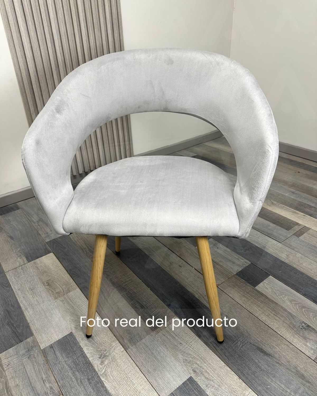 PACK 2 SILLAS O SITIALES FLORENCIA PATAS SIMIL MADERA - GRIS - 3