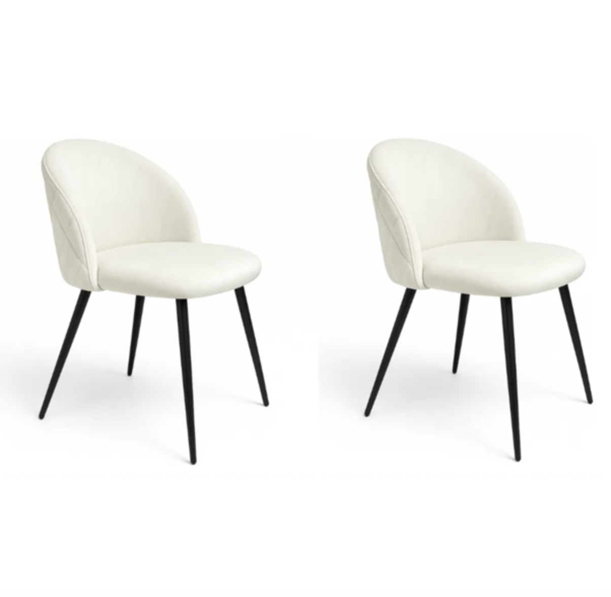 PACK 2 SILLAS NORDIC FELPA BLACK - BEIGE - 1