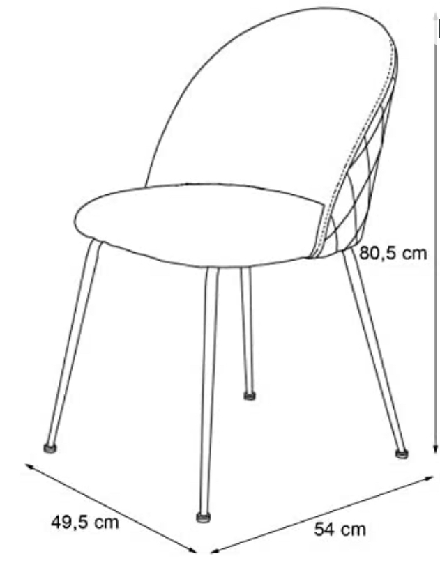 PACK 2 SILLAS NORDIC FELPA BLACK - BEIGE - 2