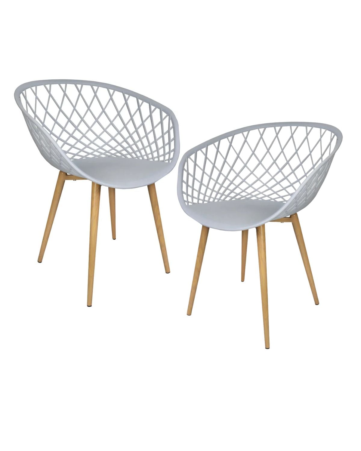 PACK 2 BUTACAS PARA LIVING TERRAZA MESH - GRIS - 1