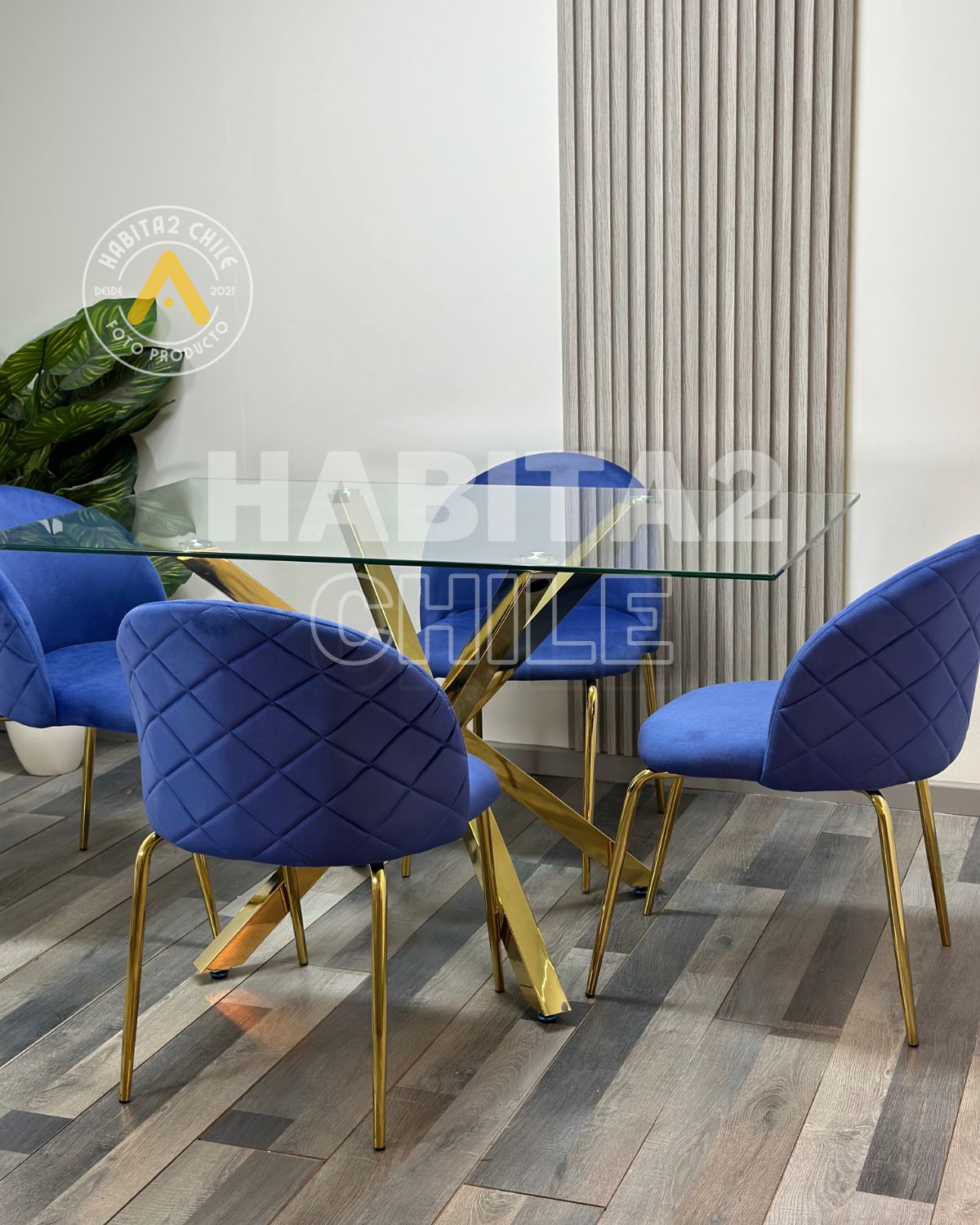 MESA CON BASE DORADA MADRID RECTANGULAR 140 X80 - 3