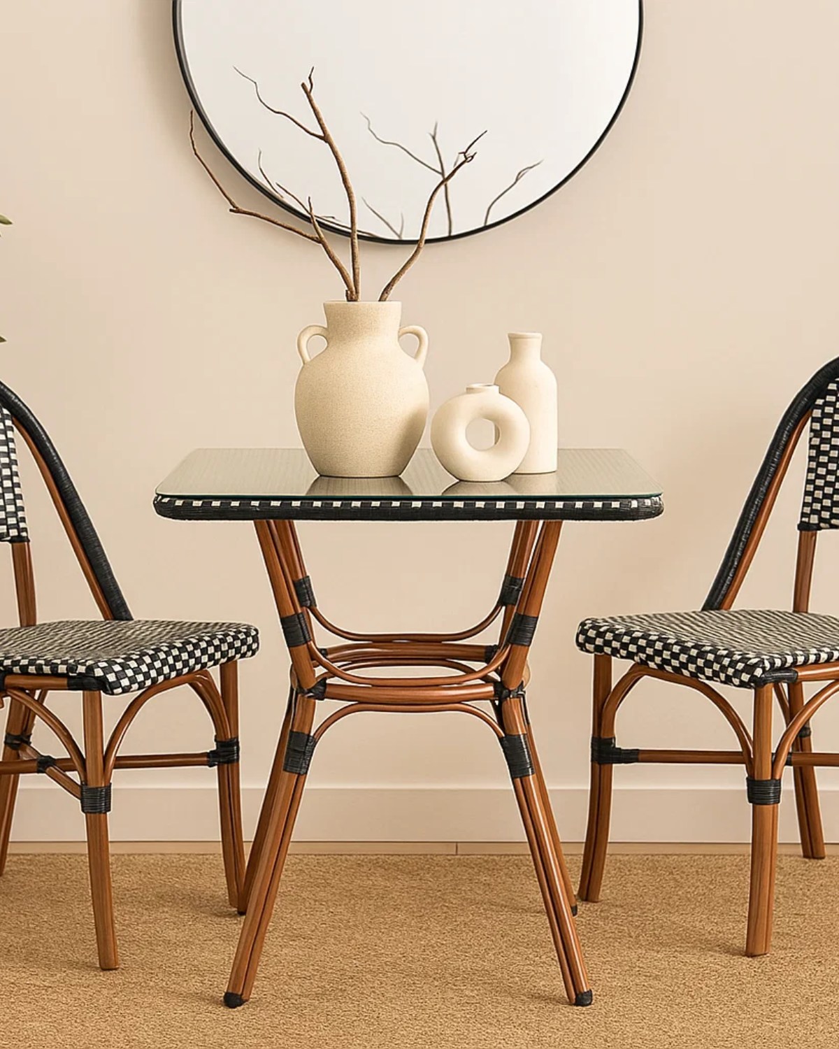 MESA CUADROS 70X70  PARIS RATTAN - 2