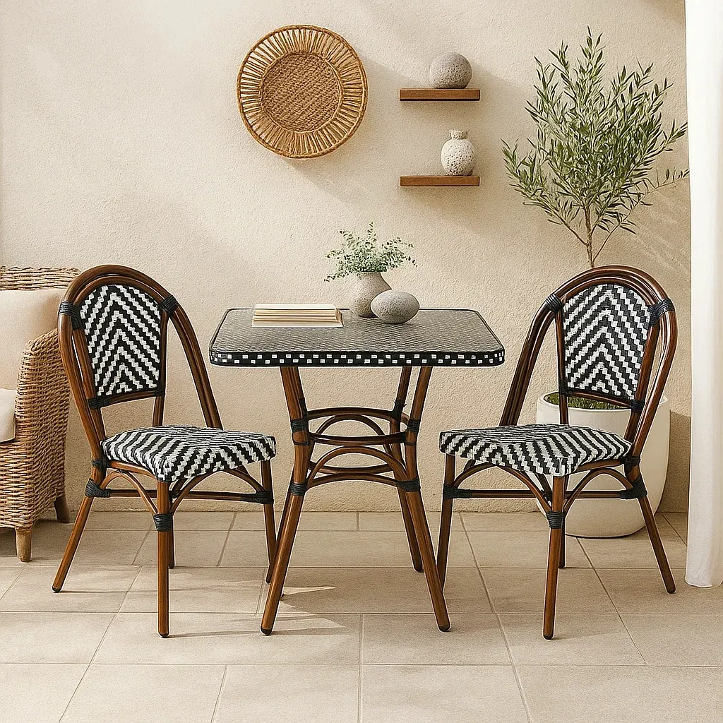 MESA CUADROS 70X70  PARIS RATTAN - 4