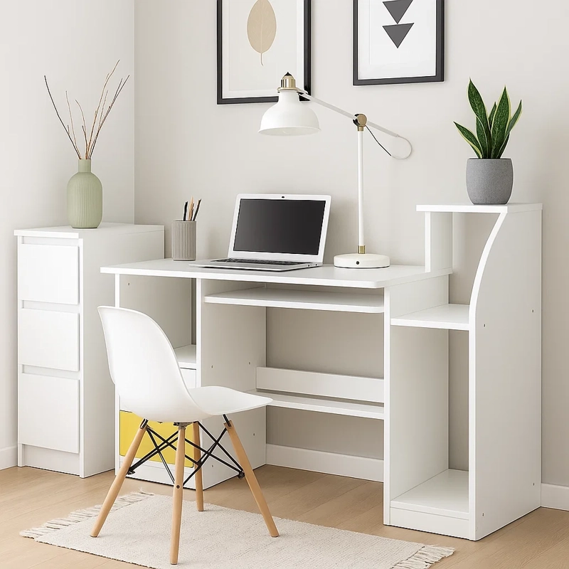 ESCRITORIO BLANCO AURA - 117X45X92 - 4