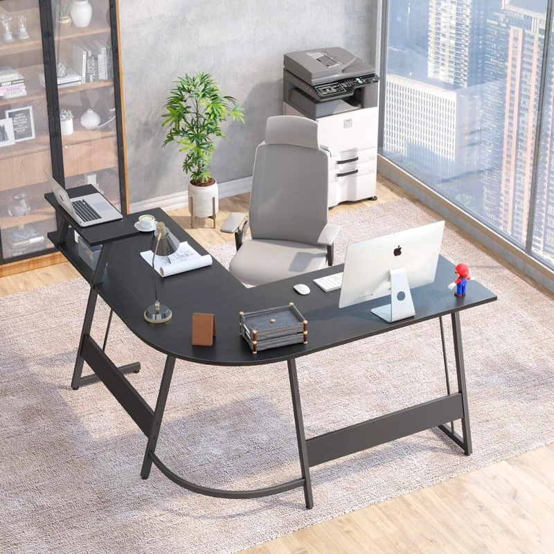 ESCRITORIO ANGULAR EN L GAMER DARK NEGRO 150CM - 2