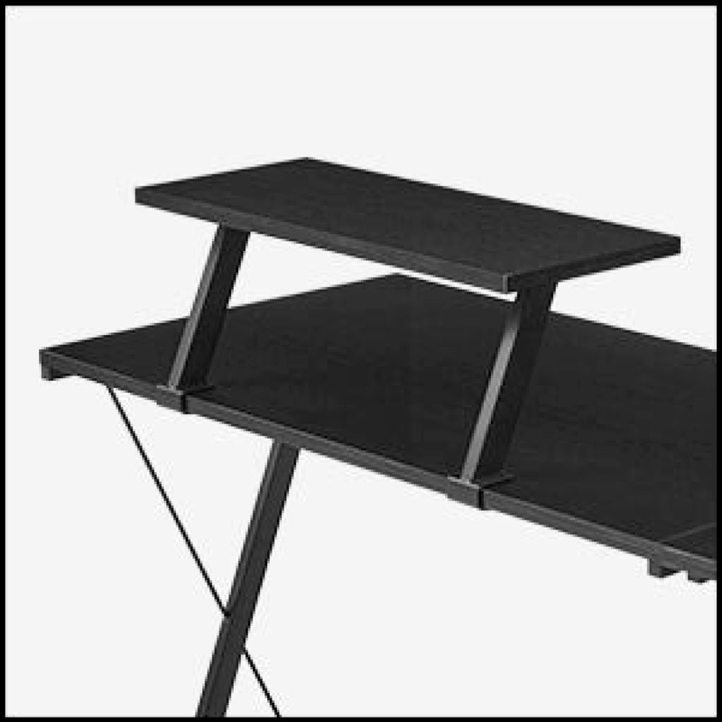 ESCRITORIO ANGULAR EN L GAMER DARK NEGRO 150CM - 3