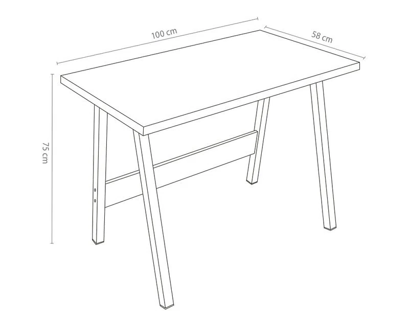 ESCRITORIO EVELYN BLANCO - 100X58X75 - 3